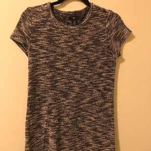 Black and white knit dress